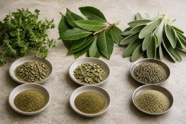 Whole, Broken and Ground Forms of Oregano, Bay Leaf and Sage – Türer A.Ş.